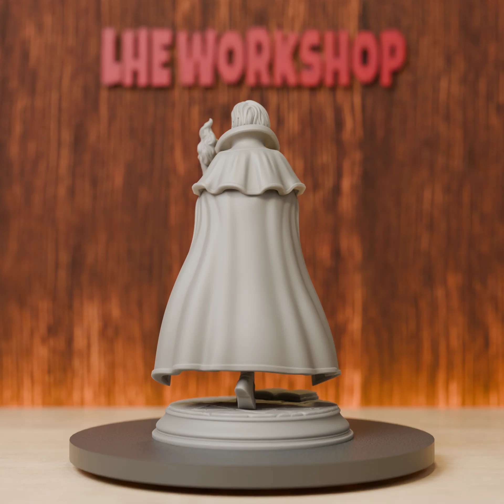 Gothic Female Sorceress Miniatures | 28mm-75mm | Resin 3D Printed DND Pathfinder Mini | Unpainted Grey