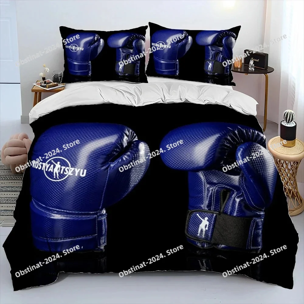 

Boxing Gloves Boxer Fight Comforter Bedding Set Printed Duvet Cover Pillowcase Single Double Style Queen King Size Sets