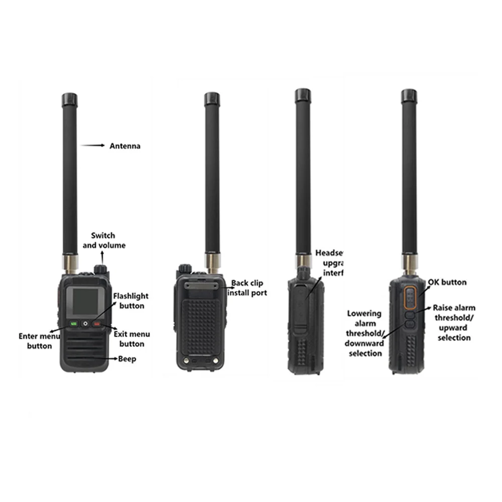 Rilevatore di droni Anti rilevamento di droni 3 lingue 0~8GHz Batteria incorporata da 6000 mAh con raggio ultra ampio per rilevamento accurato dell'UAV