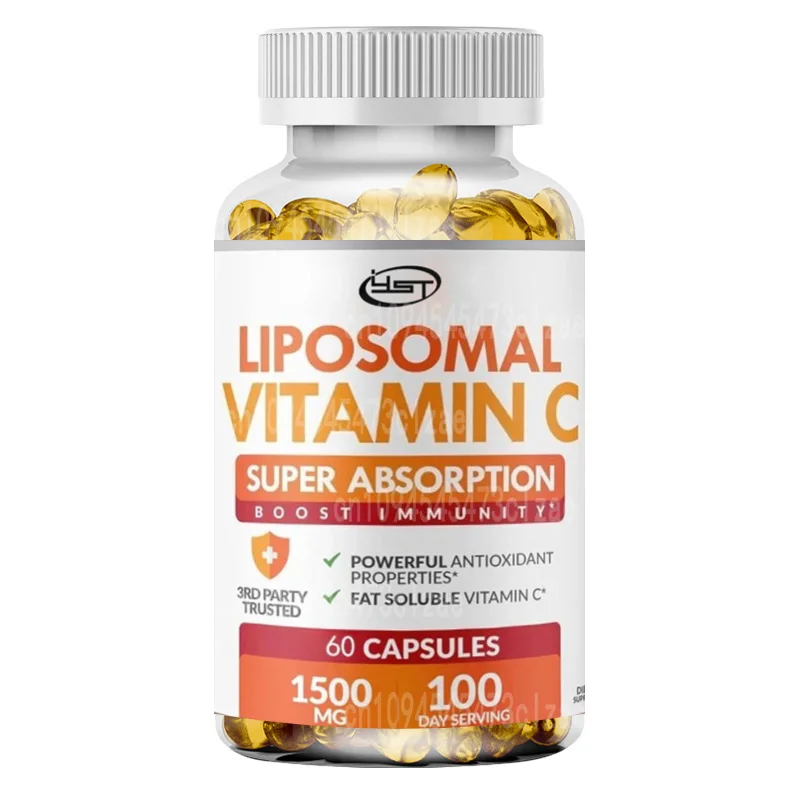 Liposomal Vitamin C Capsules, Immune System and Collagen Booster, High Dose Fat Soluble Immune Support Ascorbic Acid Supplement