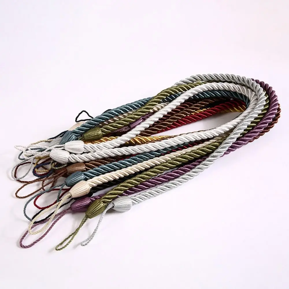 2Pcs Practical Handmad Curtain Woven Tiebacks Ins Style Easy to Use Curtains Binding Rope Light Luxury Curtains Tied Strap Room