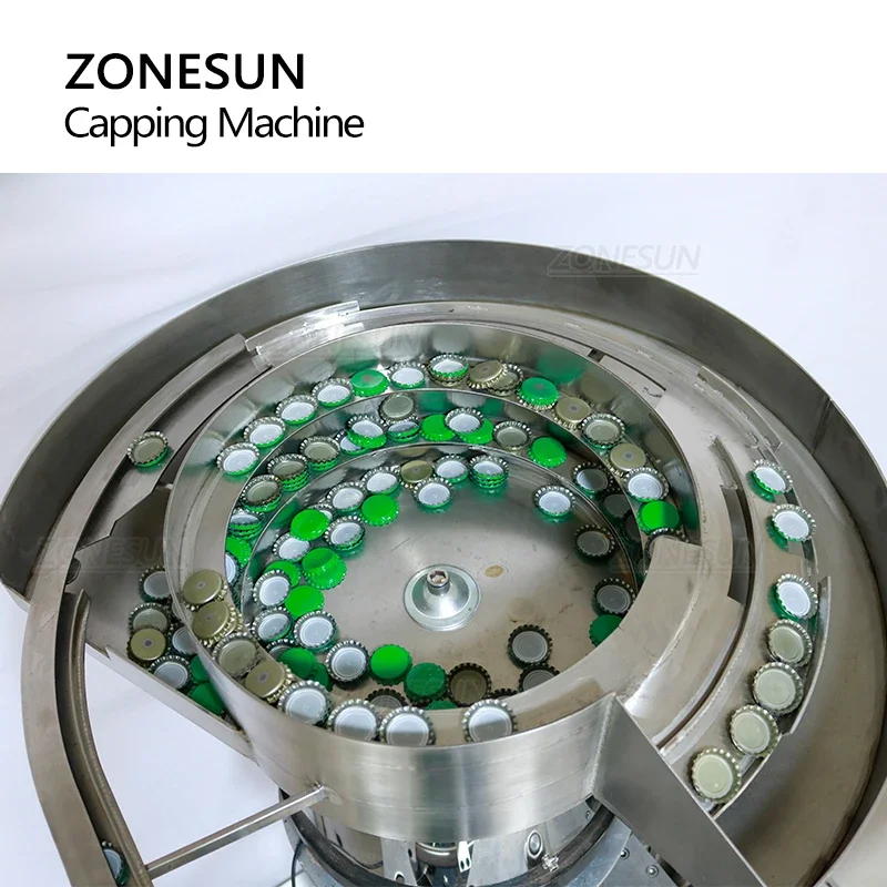 ZONESUN ZS-XG440E ماكينة تغطية زجاجات مشروبات حليب فول الصويا الأوتوماتيكية