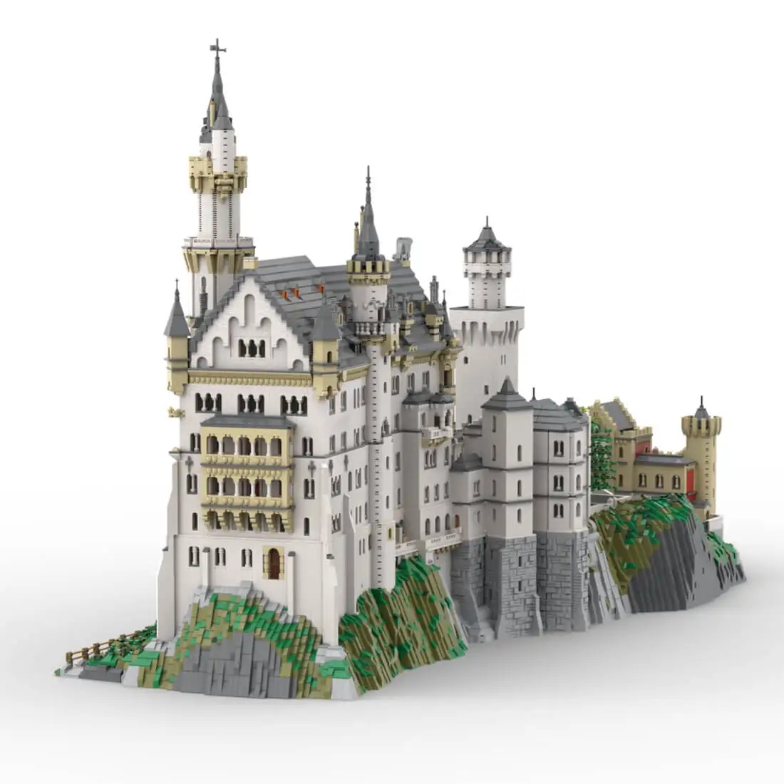 57493PCS MOC-123380 Neuschwanstein Castle Architecture Modular   Building Blocks Exhibition Model Toy Brick Holiday Gifts Adults