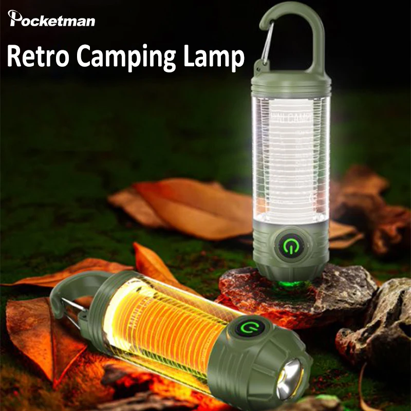 

XTE+LED Camping Light 6 Modes USB Rechargeable Tent Lamp Waterproof Portable Lantern Flashlight Night Emergency Light with Hook