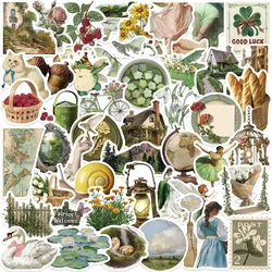 10/30/50PCS Vintage Rural Life PVC Sticky Sticker estetico cancelleria per bambini decorazione fai da te Scrapbooking materiale scolastico