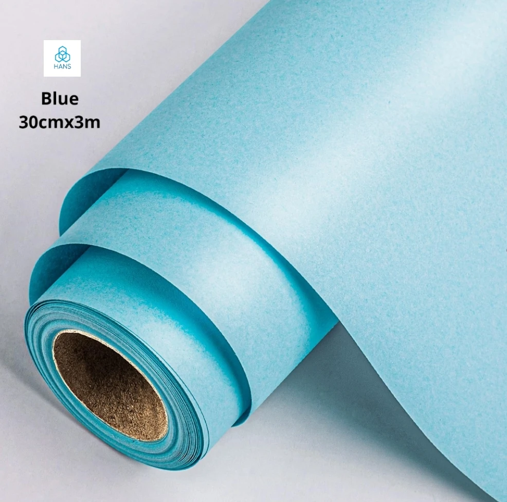 

Hans，Blue Kraft Paper Roll forGift Wrapping Moving Packing Blue Paper Roll for Painting DIY Flowers And Gifts EnvironmentalPaper