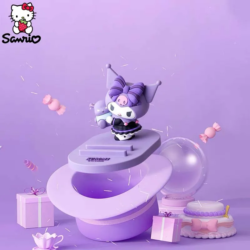 Kawaii Sanrio Kuromi Mobile Phone Stand Pochacco Cute Cartoon Figure Multi-Functionalmobile Phone Holder Desk Ornaments Girl Toy