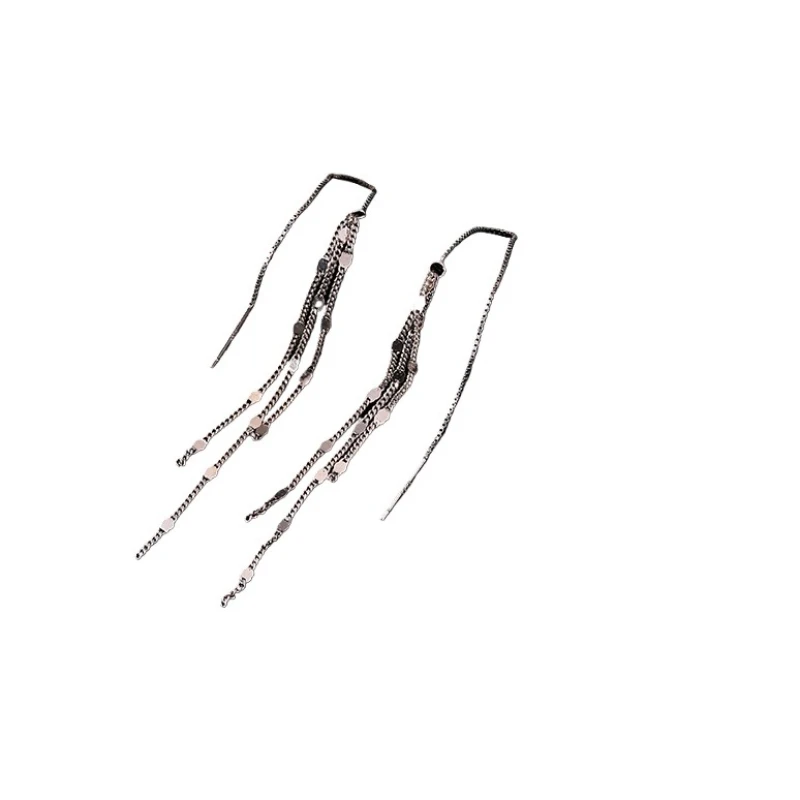 Hot Sale 925 Sterling Silver Fringed Ear Wire Korean Style Fashionable Simple Luxurious Gift Quality Ear Jewelry for Women