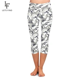 Leggings Capri de haute qualité pour femmes, pantalons de Fitness d'été à haute élasticité avec impression de Camouflage