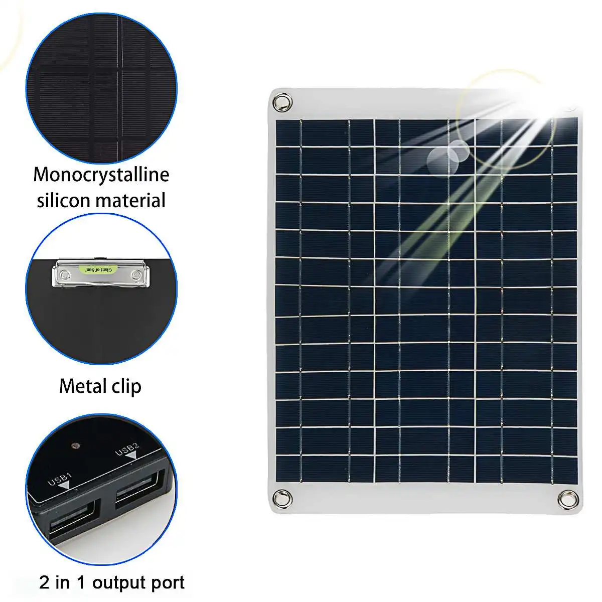 100W Flexible Solar Panel For Car/Boat/ Home Solar Battery Can Charge 12V Waterproof Solar Panel With 50/60/80/100A Controller