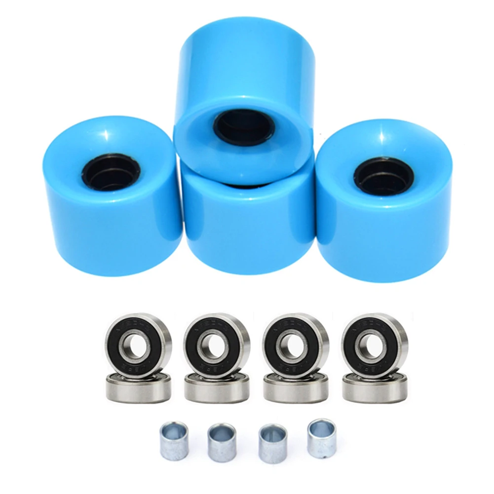 4 Uds ruedas para monopatín Longboard 60x45mm 78A ABEC-9 608RS rodamientos de bolas espaciadores juego rueda de patinaje sobre ruedas para Cruiser