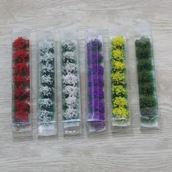 DIY Miniature Garden Decor Durable Static Scenery Model Landscape Wargame Grass Tufts Building Layout Sand Table Flower Cluster