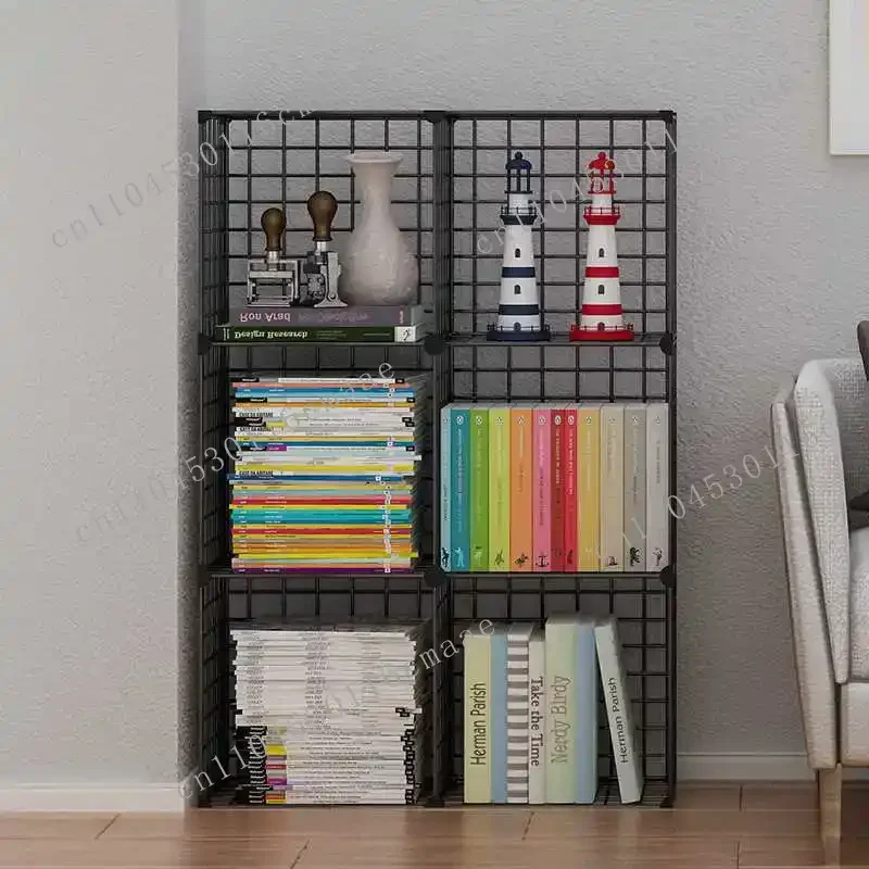 NEW 2 Row 6 Layer Stackable Wire Cubes Storage Organizer Bookcase DIY Wire C Grids Storage Shelves Cabinet Closet Bookshelf