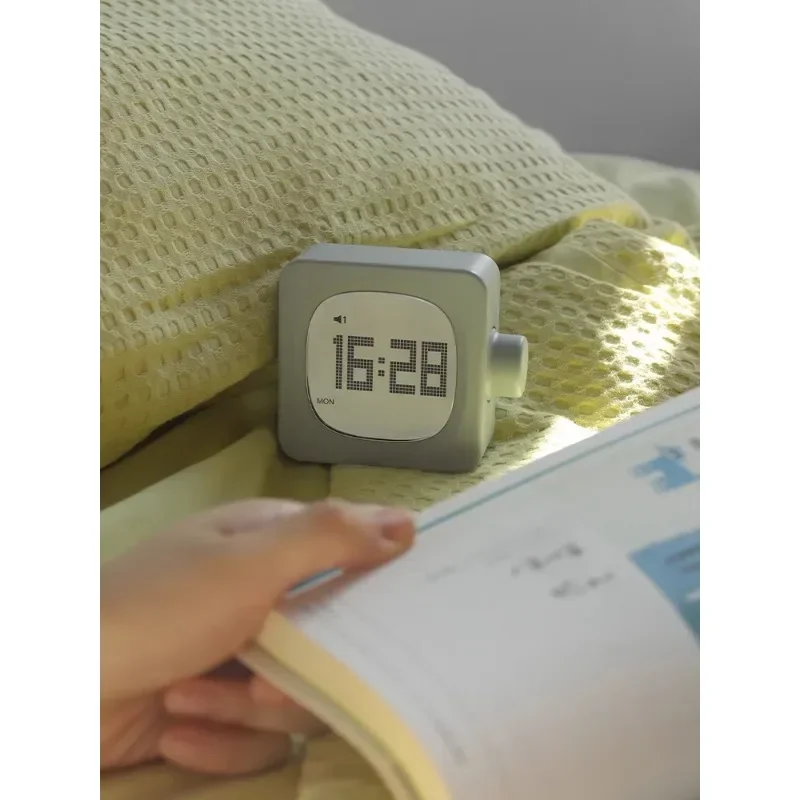 1-Smart small alarm clock with night light, dual-purpose timer for students