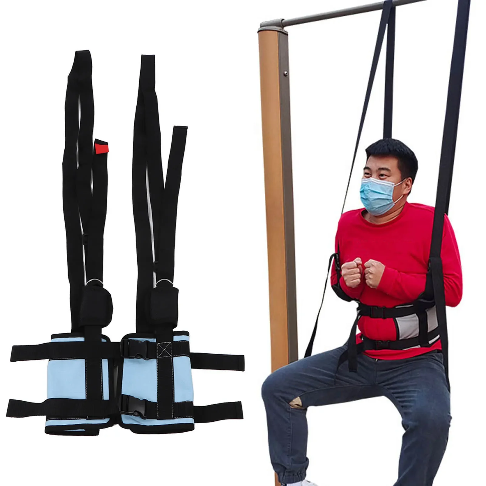 Back Stretcher Hanging Spinal Decompression Harness Reduce Lumbar Pain Canvas Spinal Traction Stretcher Hanging Lumbar Traction