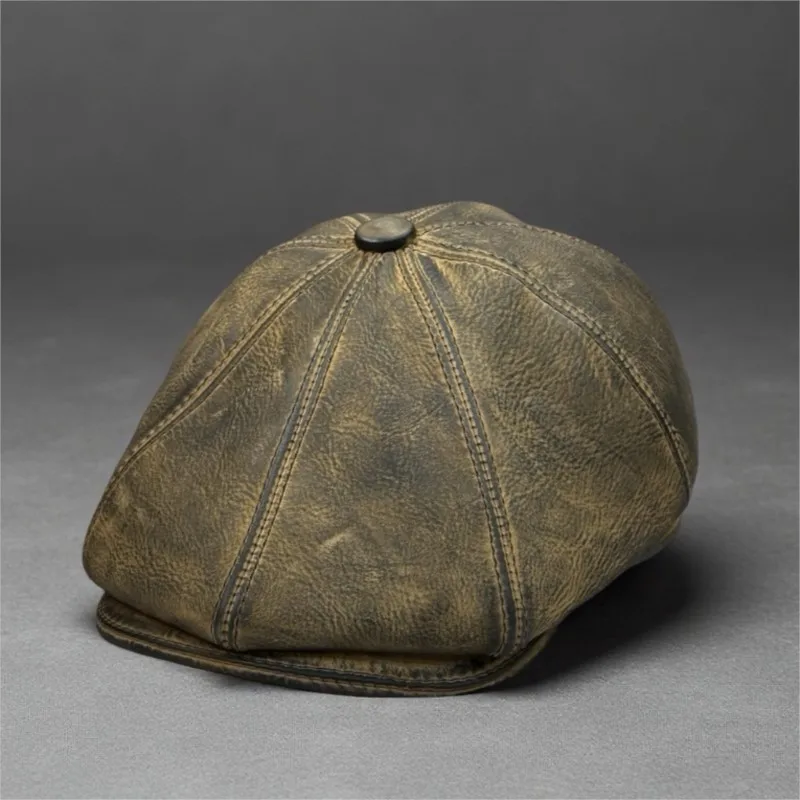 Elegant and fashionable octagonal hat outdoor beret warm baseball cap