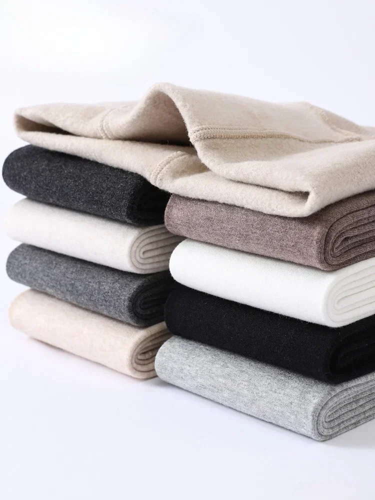 Winter Women's Warm Tights Warm Cotton Cashmere Leggings Ladies  Slim Solid Socks & Hosiery Oatmeal Stretch Stockings for Women