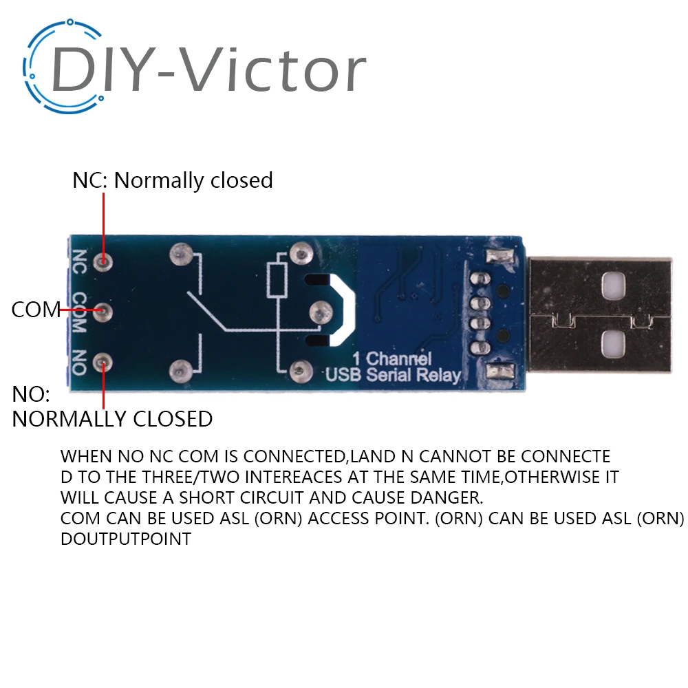 Controllo della porta seriale USB modulo relè a 1 canale 5V 10A CH340 protezione da sovracorrente interruttore di controllo del comando del Computer