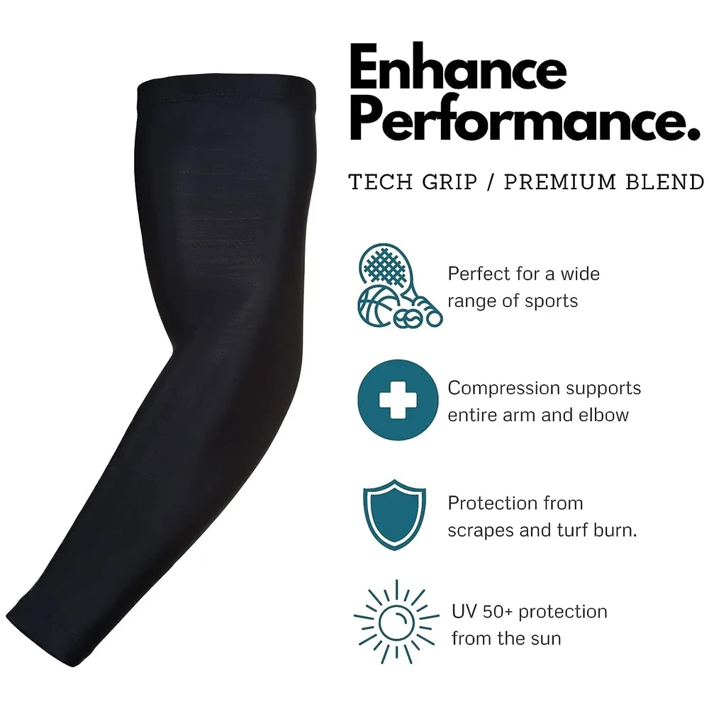 1PC Sports Arm Compression Sleeve Basketball Cycling Arm Warmer Summer Running UV Protection Volleyball Sunscreen Bands