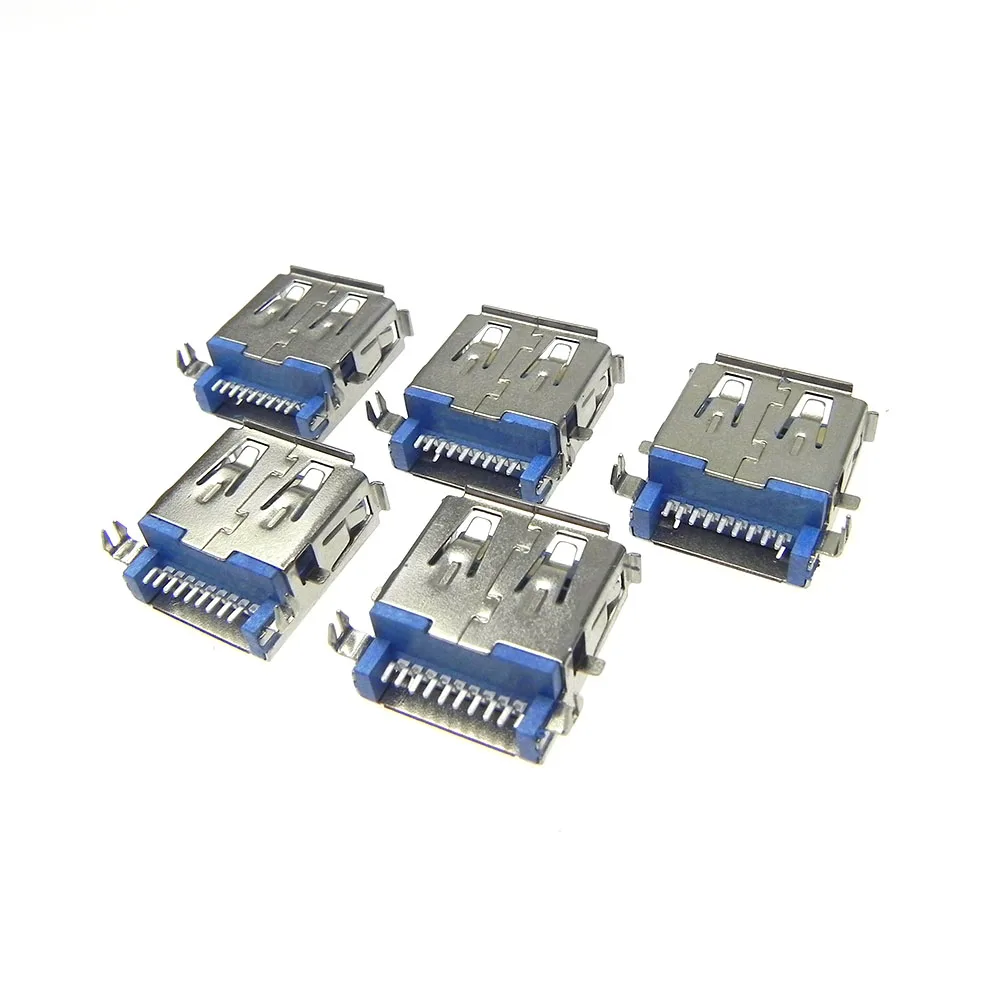 Hot Sale USB 3.0 Type AF Standard Port Female Solder Jacks Connector PCB Socket Horizontal Straight Insertion Patch