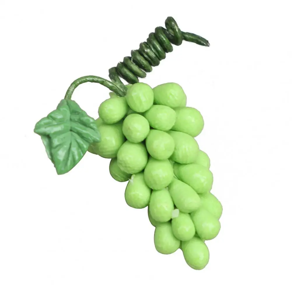 10Pcs Realistic Grape Bunch Model Clear Texture Simulated Grape Model Anti-Break Dollhouse Fruit Kids Play Toy  Ornamental