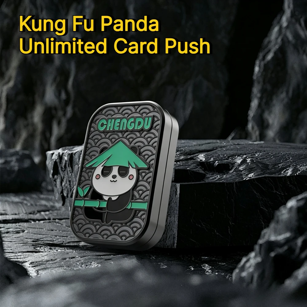 adjudication-edc-kung-fu-panda-magnetic-metal-engraving-unlimited-position-fingertip-push-card-stress-relief-toy