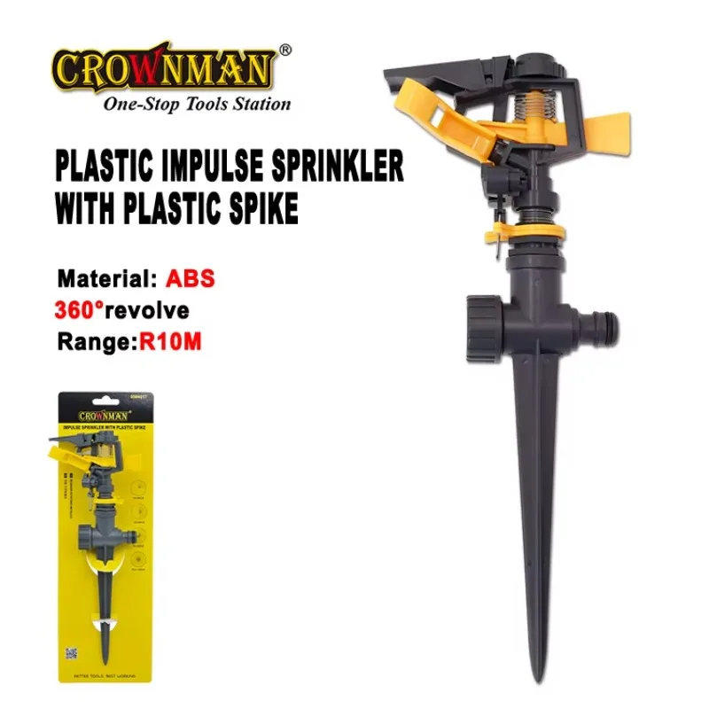 Garden Tools Plastic 360 Degree Rotatable Hole Sprinkler Irrigation System Rain Gun Water Sprinkler