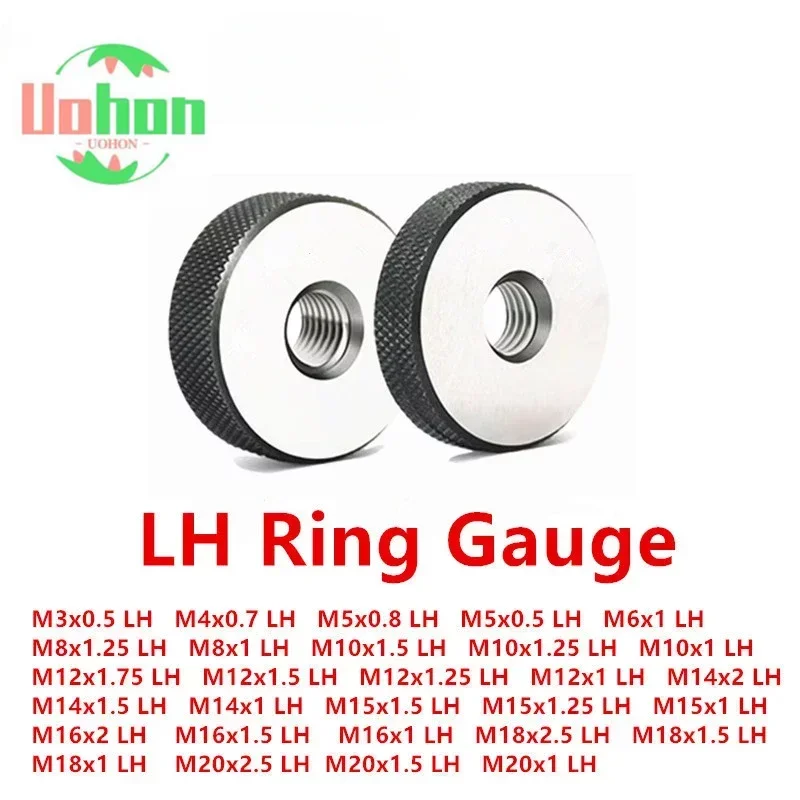 

M3 M4 M5 M6 M8 M10 M12 M16 M20 6G LH Metric Ring Gauge GO And NO GO Left Hand Thread Gage Support Customized