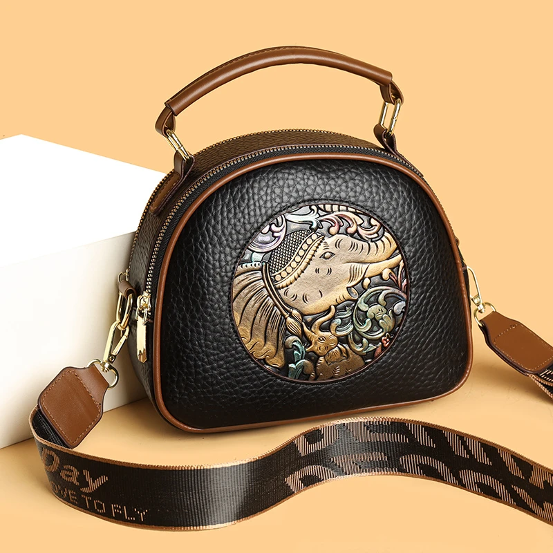 

2026 new Vintage Style Cross Body Bags For Women Elephant Embossed Mini Square Shoulder Messenger Bag Designer Handbags Luxury