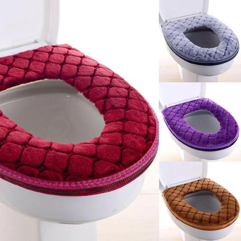 1pcs Toilet Cover Autumn Winter New Nordic Style Toilet Color Comfortable Toilet And Soft Pure Cushion Toilet Thi B8c9