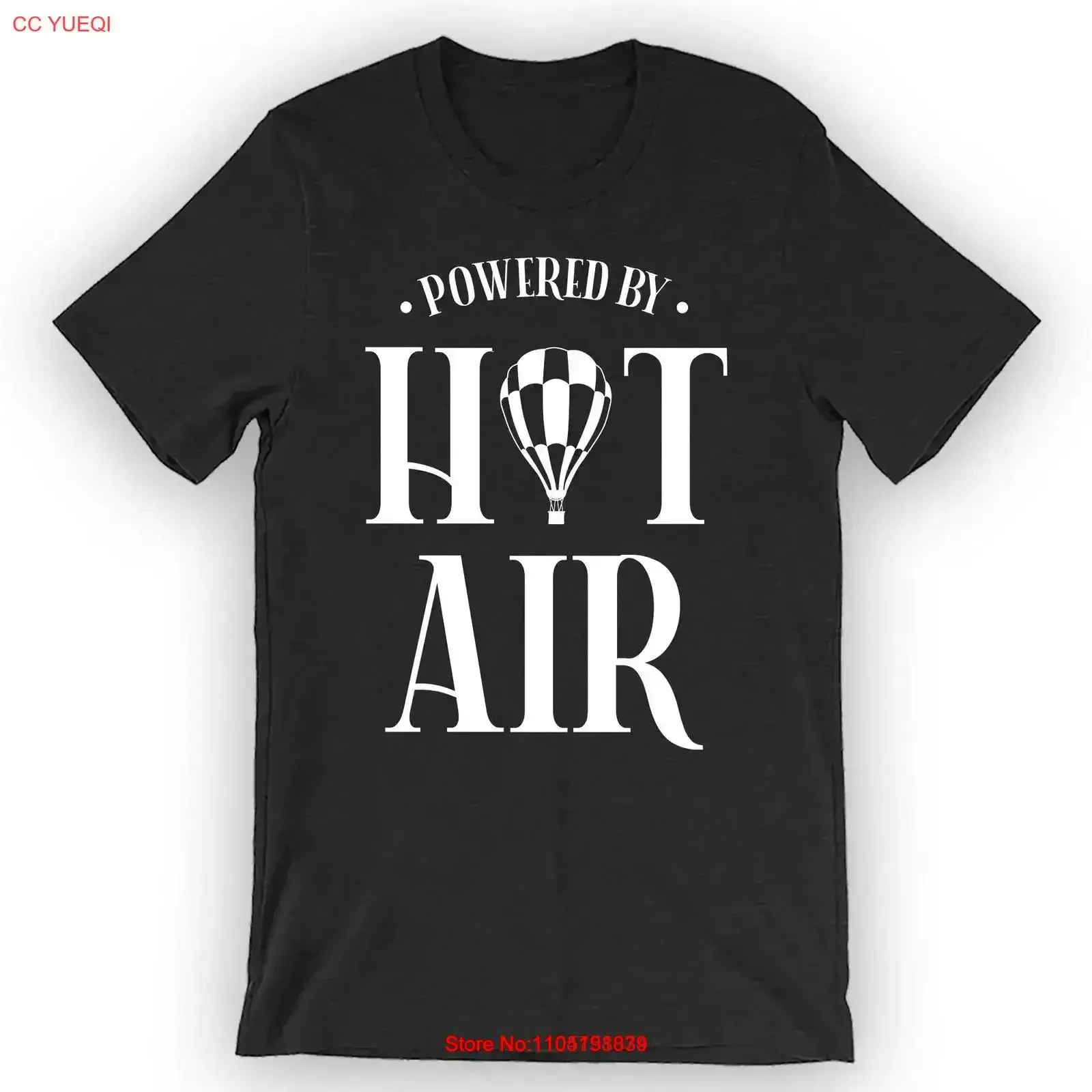 

Powered by Hot Air T Shirt Balloon Pilot vintage Washed Stylish Stretched Comfortable Slightly Top For Everyday Wear vintage