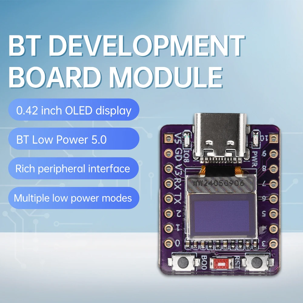 Mini ESP32-C3 Development Board 2.4G Wifi 4 BT Module with 0.42 Inch OLED Display 4MB Flash Ceramic Antenna USB Type-C ESP32 C3