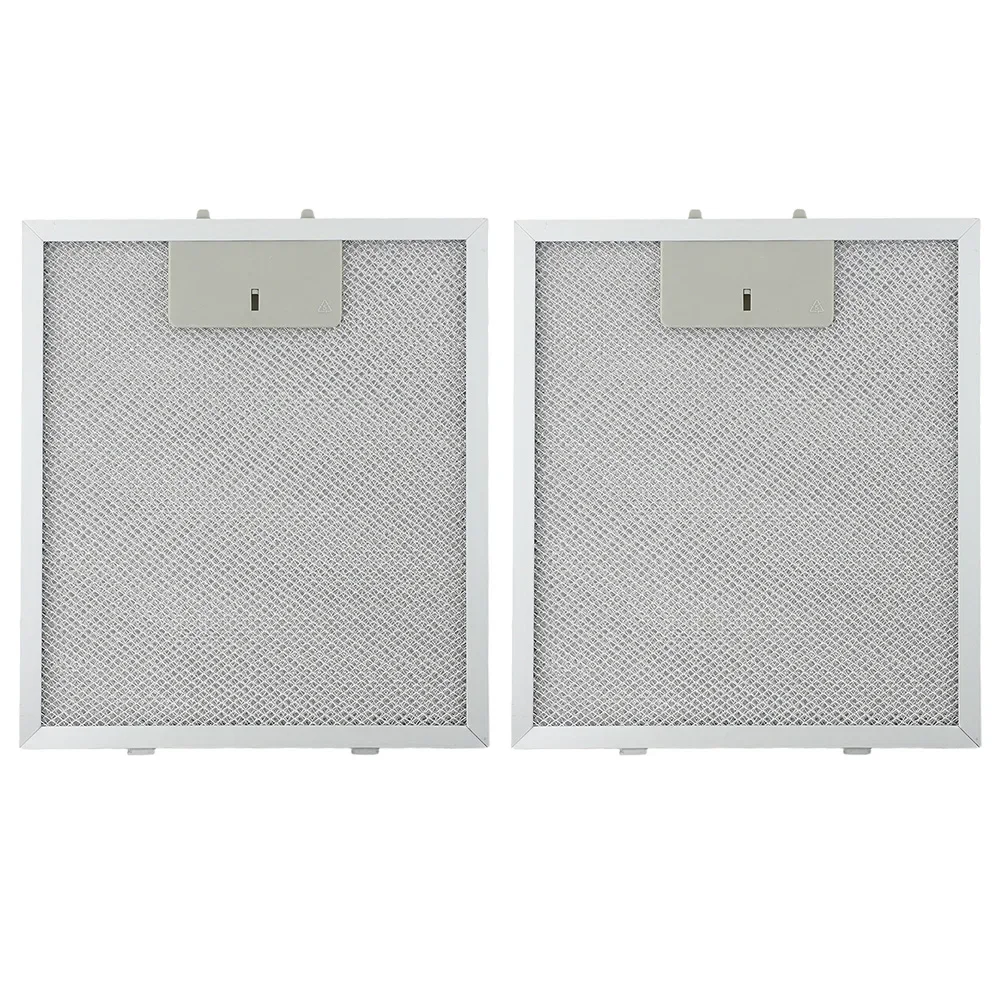 High Performance 2PCS Cooker Hood Filters Aluminum Alloy Mesh Extractor Filter for Effective Grease Filtration