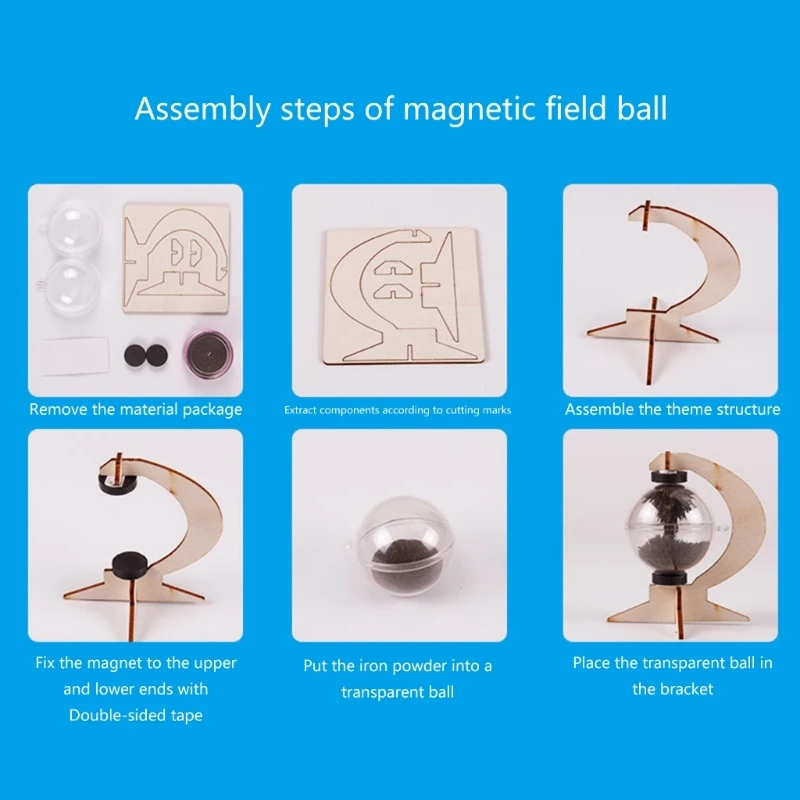 Đồ chơi lắp ráp bóng từ trường Vật lý giáo dục DIY cho trẻ học sinh K1KF