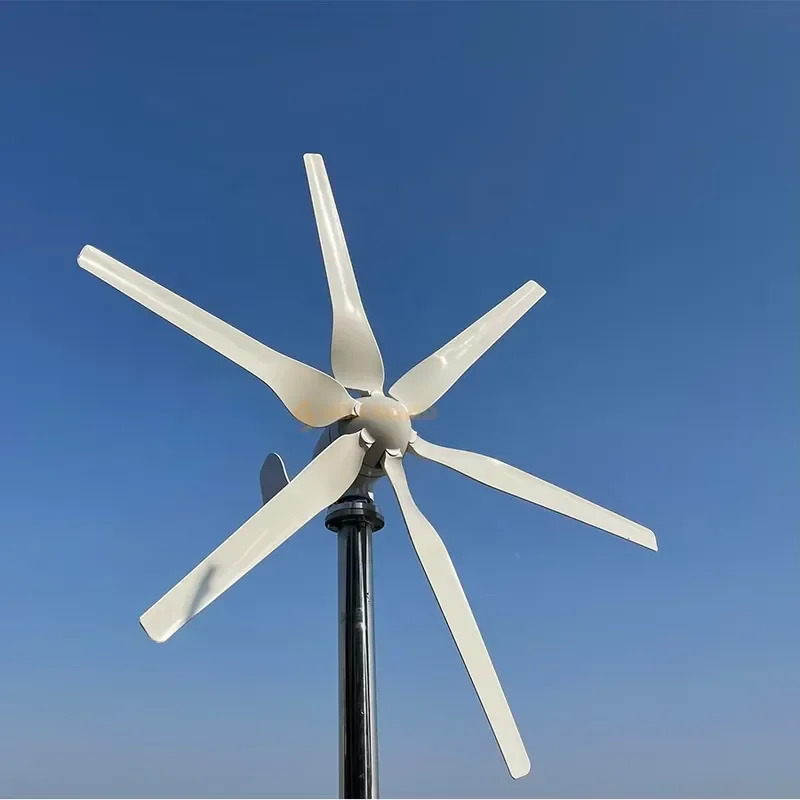 

Poland Warehouse Alternative Energy Saver for Home Use With Six Blades 800w 12v 24v Horizontal Wind Turbine Generator