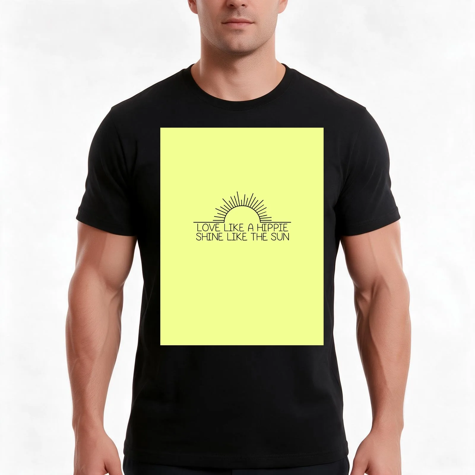 Love Like a Hippie Shine Like the Sun - Shirt T-Shirt Summer Casual Cotton Tee Oversized Streetwear Tops Unisex Men Women