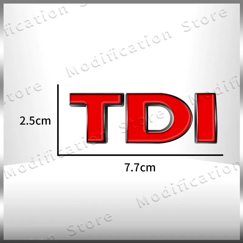 Creative 3D ABS TDI Letter Logo Emblem Car Fender Side Rear Tail Trunk Badge Sticker For Golf 4 5 6 MK4 MK5 Passat Jetta Polo