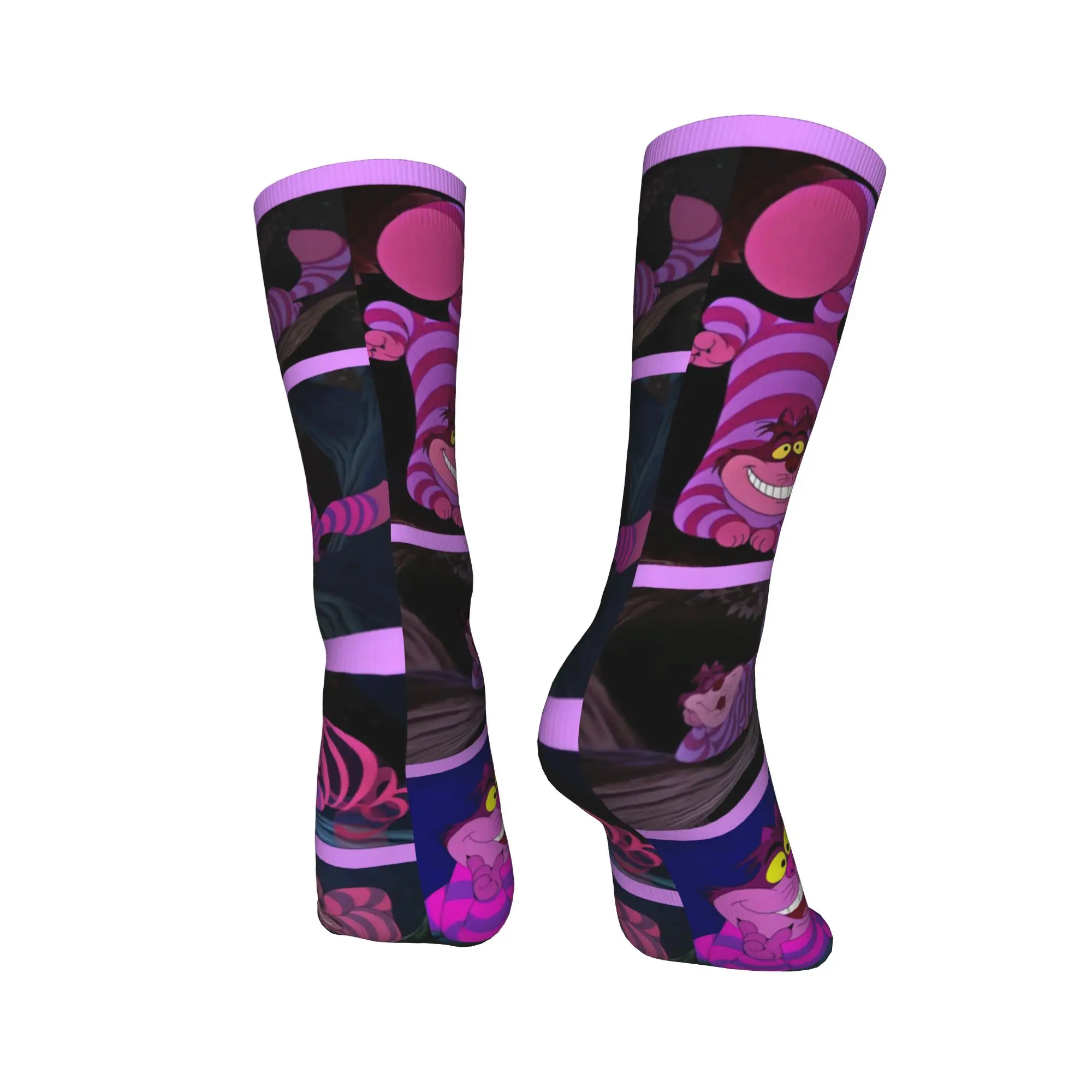 أليس في بلاد العجائب شيشاير القط جوارب أنيقة الجوارب الرجال لينة تنفس الجوارب الربيع الرياضة في الهواء الطلق عدم الانزلاق الجوارب هدية