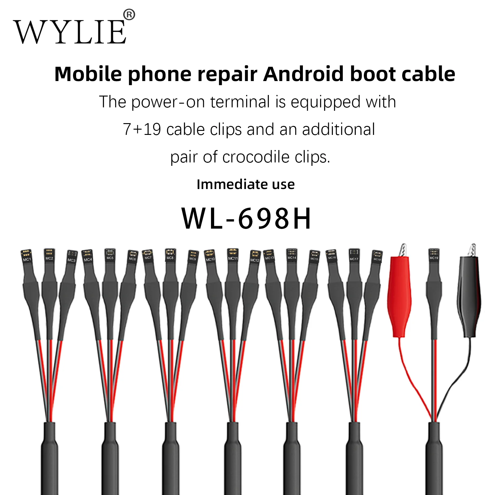 WYLIE WL - 698H Startup Power Cord with Multiple Connectors for Mobile Phone Repair