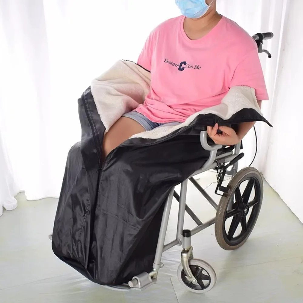 Wheelchair Cover Blanket Zipper Cover Elderly Patient Waist Support Leg Warmer Anti-cold Thicken Half-pack Protector Health Care