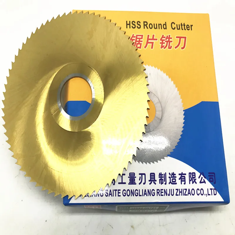TIN HSS Steel Slitting & Slotting Saw Blade100/125/150/200mm Circular Cutting Disc for CNC Slitting Machine Metal Steel Cutting