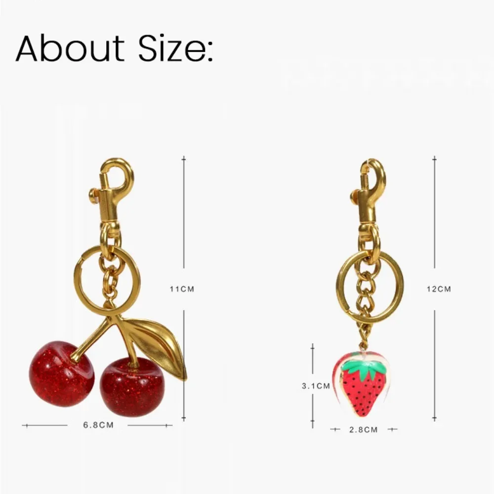 Cherry Bag Charm for Coach Bag Pendant Cute Cherry Charm Keychain Women\'s Bag Charms for Bags Cherry Car High-grade Pendant