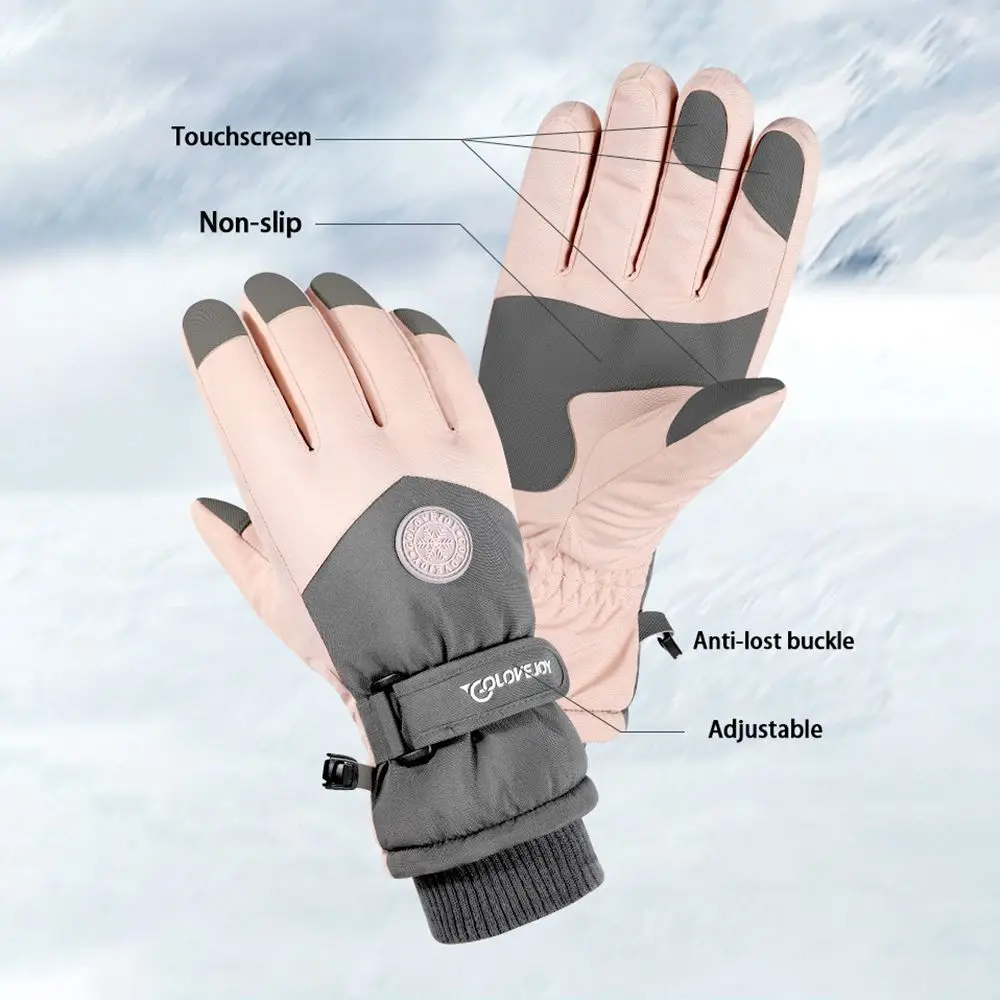 Guantes de dedo completo para montar en bicicleta, accesorios de motocicleta, guantes de esquí para pantalla táctil, guantes cálidos de invierno para motocicleta