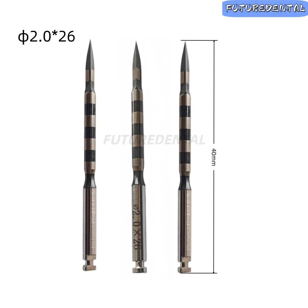 Dental Pilot Implant Drills Long Lance Drill Triangular Prism Blade Space Drills Implant Burs ∅2.0X26