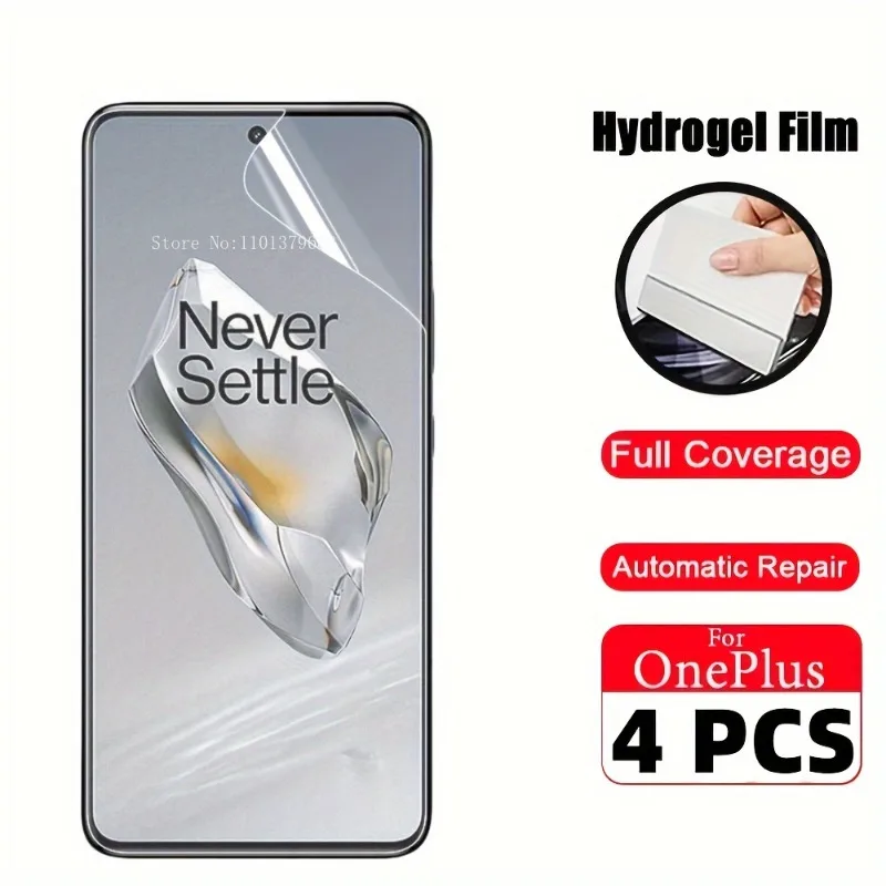 4-Pack  Hydrogel Film Screen Protector for OnePlus Series Full Coverage Ace 3 Pro 2 3V Nord  CE4 3 Lite  N30 SE 12 11 R