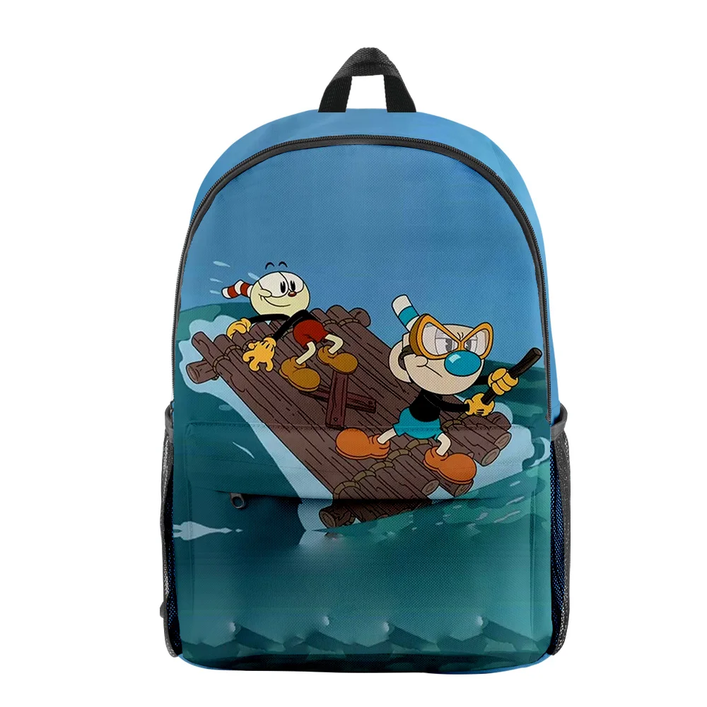 

Luxury Novelty The Cuphead Show Anime pupil Bookbag Notebook Backpacks 3D Print Oxford Waterproof Boys/Girls Travel Backpacks