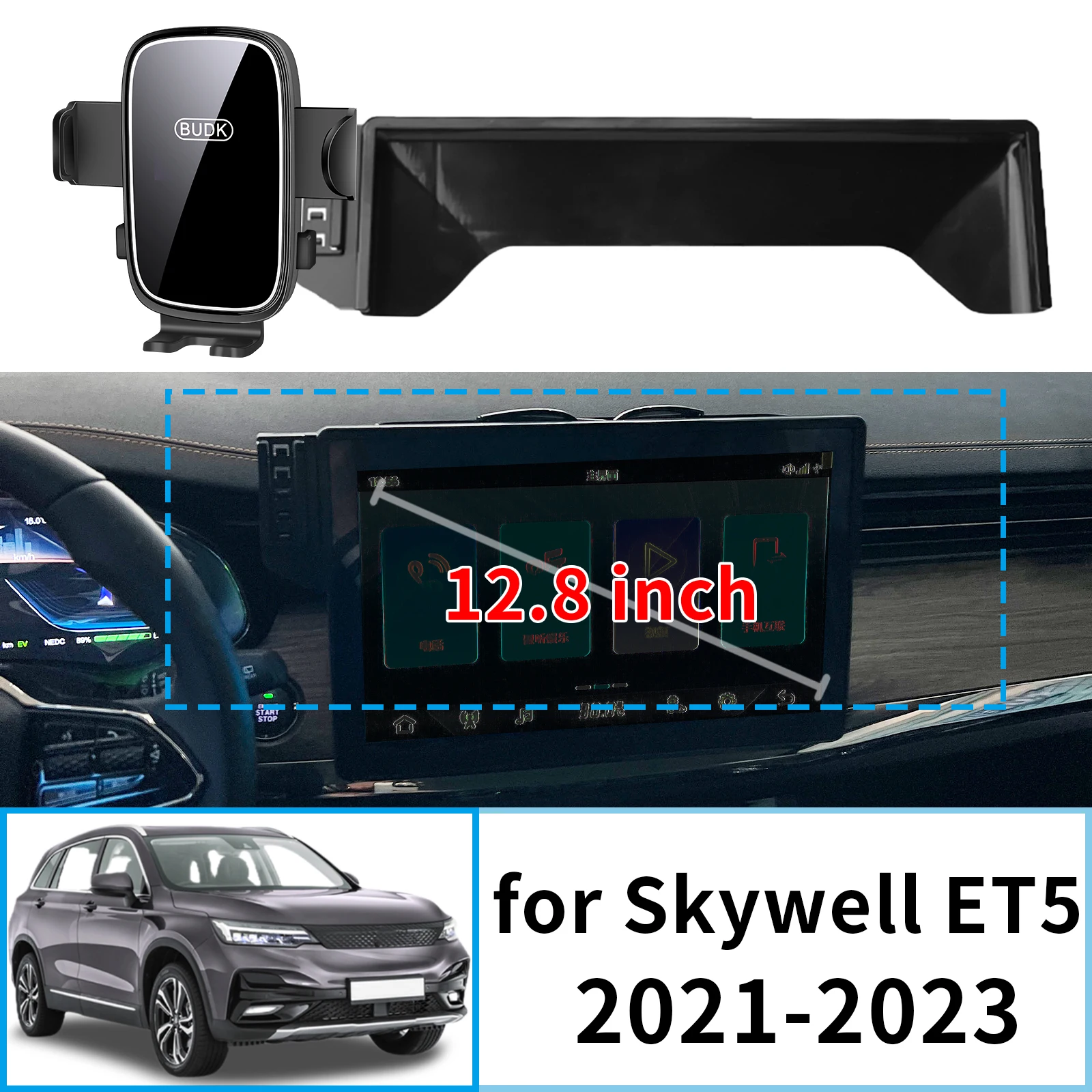 

fit for Skywell ET5 2021 2022 2023 Stable Clip-On Phone Holder​​ Mount Screen Base No Vibration​ accessoires