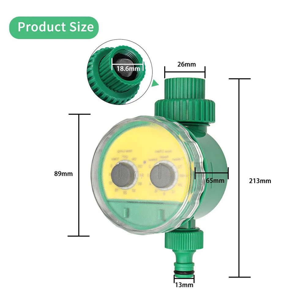 Double Dial Code Dry Battery Motor Valve Water Timer Automatic Garden Watering System Water Drip Irrigation System