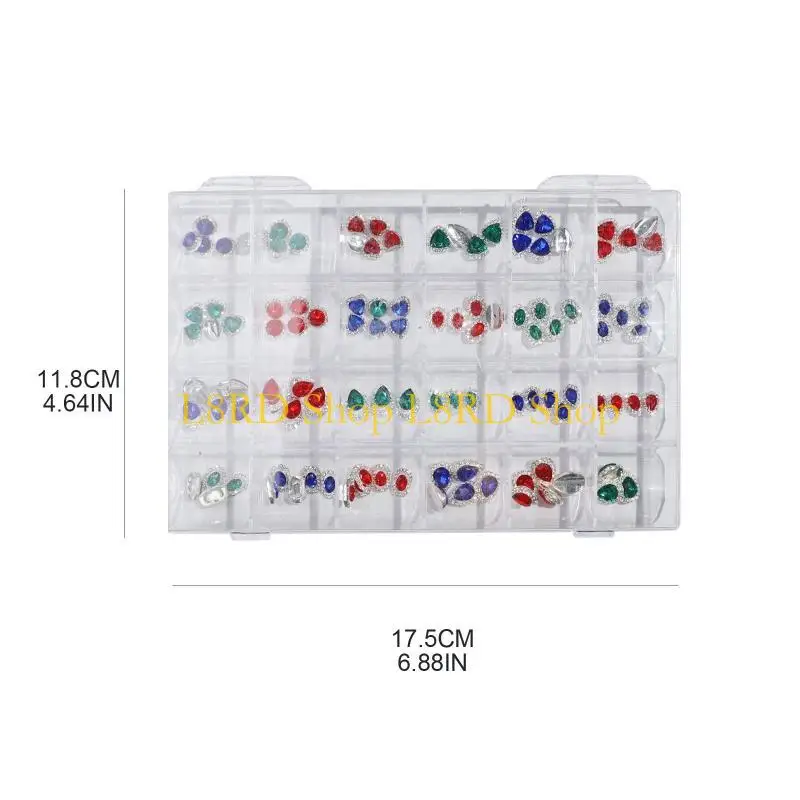 L8RD Clain Charms para uñas acrílicas, gemas uñas oro metal joyas artesanes