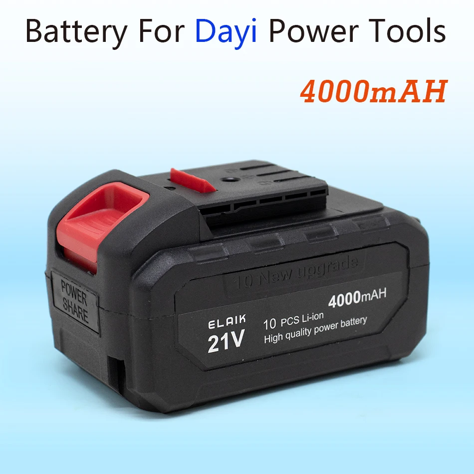 21V 14AH 10AH 6AH 4AH 2AH high-power durable lithium battery,charger, suitable for Dayi 21V Volt Replace Battery For Screwdriver